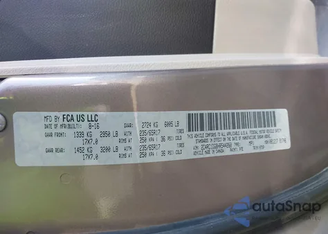 2017 Chrysler Pacifica Touring from USA, damaged, VIN 2C4RC1DG8HR544288